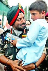 The Chief of the Army Staff, Gen J.J. Singh, at the inauguration of Muskan, constructed by the Army in Srinagar on Thursday