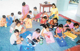Students of BCM, Dugri, participate in different activities during summer camp
