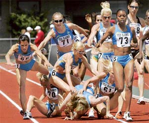 The 1,500m race at the Prefontaine athletics meet in Eugene