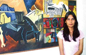 Monika in her Rohtak studio