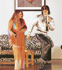 Poonam Dhillon and Suraj Thapar in the play, The Perfect Husband, that was staged at Guru Nanak Bhavan in Ludhiana on Sunday