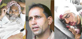Some of the injured in the group clash.