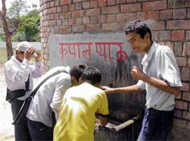 There is a rush for the water tap in schools as children run to drench their parched throats and get on with the days lessons