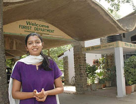 Conservation architect Sumedha outside the city's heritage building