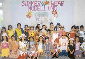 A summer wear modelling function being held at a school
