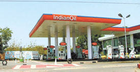A deserted petrol pump during the one-day token strike by dealers in the Capital on Monday