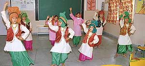 Students of Shemrock Senior Secondary School, Sector 69, Mohali, at their summer camp.
