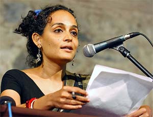 Author Arundhati Roy makes her opening speech on Friday as the spokesperson for the jury during the Istanbul session of The World Tribunal on Iraq