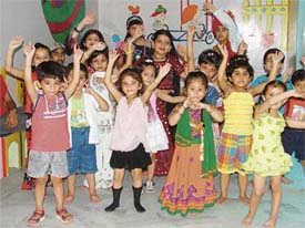 Students of Whiz Kid School participate in a dance competition organised on the school premises on Saturday