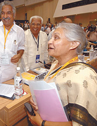Delhi Chief Minister Sheila Dikshit attending the 51st meeting of National Development Council at Vigyan Bhavan in the Capital.
