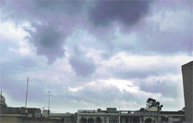 Dark clouds on the horizon in Ludhiana lifted spirits of city residents on Monday
