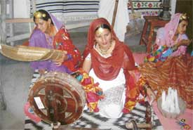 Girls showcasing Punjabi culture at its best during the heritage programme in the city