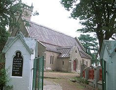 A view of the Christ Church, Kasauli.