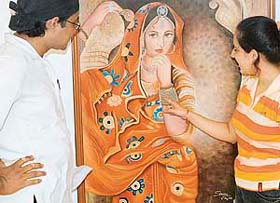 Sheenu Palta exhibits her paintings at Jodh Gallery, Sector 11-B, Chandigarh