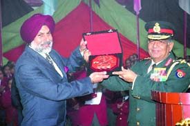 The Principal, Dr (Capt) G.S. Dhillon, with General N.C. Vij, a former Chief of the Army Staff