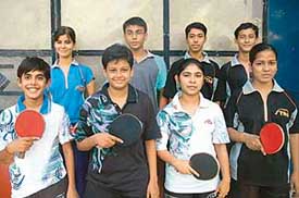 Indian Schools TT probables during a national camp, which concluded at DAV Public School, Chandigarh, on Saturday