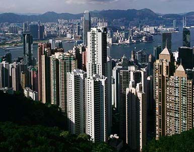 Some of Hong Kong's most luxurious residential buildings lie mid-levels on the island side. 
