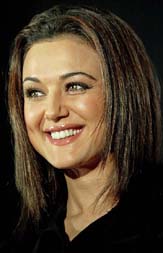 Bollywood star Preity Zinta at the launch of a hair care product in Mumbai on Tuesday.