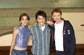 Daniel Radcliffe with his co-stars