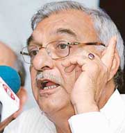 Chief Minister of Haryana Bhupinder Singh Hooda addresses a press conference at the Press Club of India in New Delhi on Saturday. 