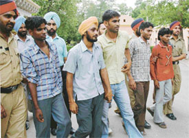 Five factory workers arrested allegedly for a robbery bid in Ludhiana on Monday
