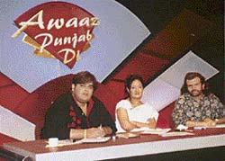 Judges of Awaaz Punjab Di Sachin Ahuja, Jaspinder Narula and Hansraj Hans listen to singers in Ludhiana on Wednesday. 