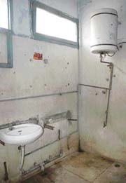 Government College, Sector 11, hostels toilet in a bad shape. 