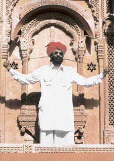 Dhanna Ram displays his moustache