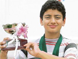 A winner of the North Zone Inter-School DPS Society Aquatics Meet at Delhi Public School, Sector 40, Chandigarh, on Sunday.