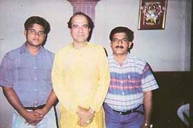 Vinay Chaudhary (left) and K.D. Maan (right) with Suresh Wadekar (middle)