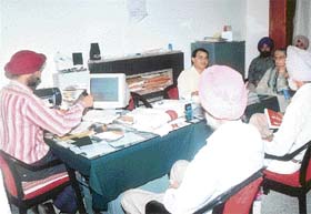 Patients at the Chandigarh polyclinic reception