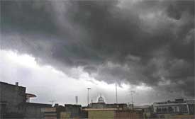Overcast sky that resulted in rain in Ludhiana on Monday