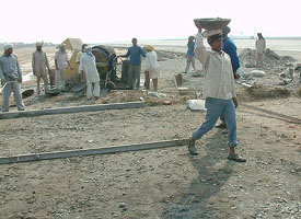 Construction work on Rajasansi International Airport, Amritsar, on war footing.
