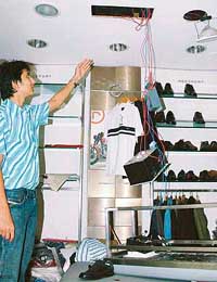 The Reebok showroom in Sector 17 in Chandigarh that was burgled on Monday night