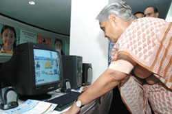 Chief Minister of Delhi Sheila Dikshit during the launch of Gyan Jyoti Scheme' at Delhi Secretariat on Wednesday
