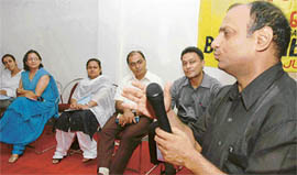 Participants at a one-day workshop organised by the British Library for its corporate members in Chandigarh on Saturday.