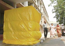 Transmission electronic microscope lying outside the Sophisticated Analytical Instrumentation Facility Department, Panjab University.