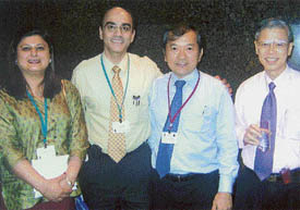 Dr Suman Puri, Assistant Professor in Obstetrics and Gynaecology at the DMCH with faculty members of Mount Elizabeth Hospital in Singapore