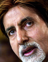 Bollywood icon Amitabh Bachchan speaks during the inauguration of an exhibition on home decor and jewellery in Mumbai