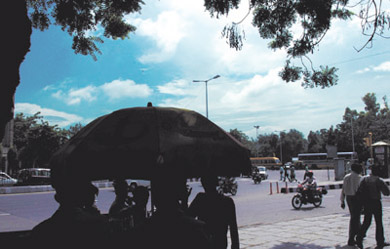 Monsoon clouds hover over the Capital on Friday