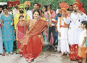 “Teeyan Teej Dian” at Rock Garden, Chandigarh, on Sunday.