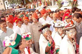 Procession taken out to mark the conclusion of Minjar Fair in Chamba