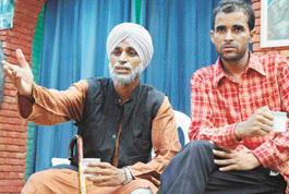 A scene from the play Nayak written by Gursharan Singh and directed by Gaurav Sharma being staged at Punjab Kala Bhavan in Chandigarh on Monday.
