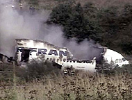 An Air France Airbus lies after overshooting the runway while landing at Torontos Pearson International Airport on Tuesday
