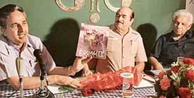 A former Governor of Punjab, Lieut-Gen B.K.N. Chhibber (retd), flanked by Anil K. Sharma, Editor of Contemporary Vibes and writer K.L. Zakir at the launch of the magazine at the Chandigarh Press Club on Friday.
