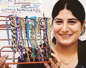 Aarti Varma with her friendship bands