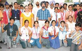 Winners of the XIV Ludhiana District Shooting Championship held in Mohali recently being given medals during a function in Ludhiana 