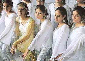 A cultural programme in progress at the Dev Samaj College for Women, Sector 45, Chandigarh