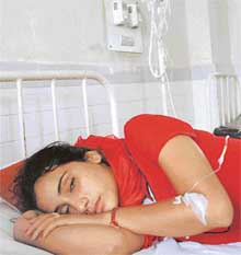Singer Husanpreet Kaur under treatment at the Civil Hospital