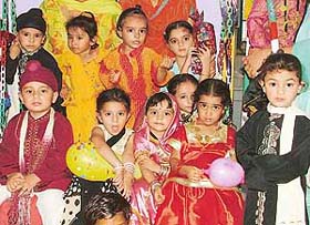 Students of Dil’s Nursery School celebrate Teej in Ludhiana